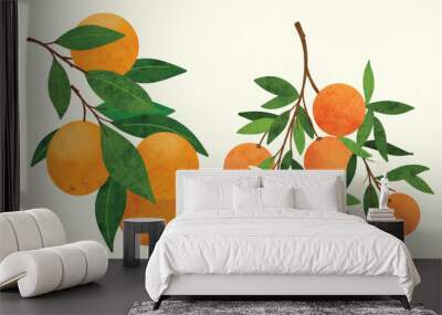 branch of a tangerine Wall mural