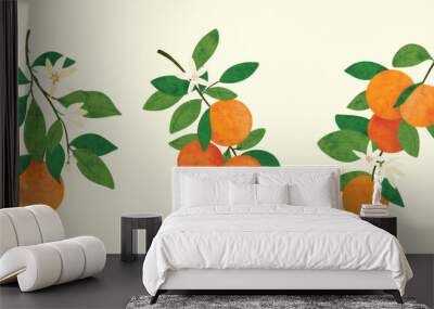 Orange tree branch Wall mural