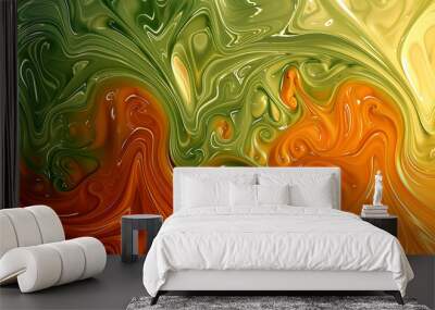 Colorful Vines Marble Abstract Glass Effect Background Wall mural