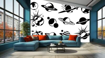 Planets SVG,  Star SVG, Earth SVG, Galaxy SVG, Planet SVG, Moon SVG Wall mural