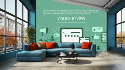 User online reviews concept Wall mural