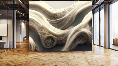 brownish cream marble wave texture background Wall mural