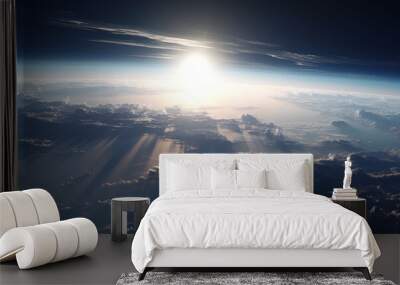 view of the sky with sunlight, horizon 37 Wall mural