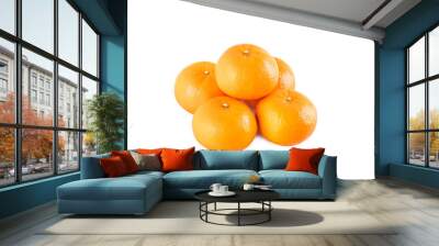 fresh tangerine orange on white background fruit agriculture food isolated Wall mural