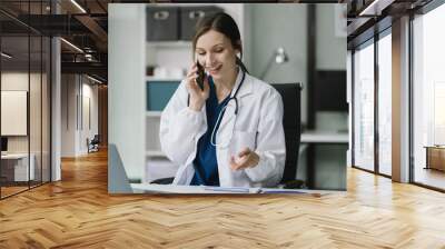 Medical doctor woman. Health care. Wall mural