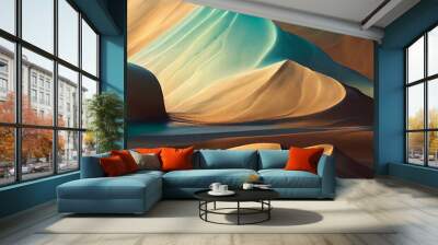 landscape with sunset Wall mural