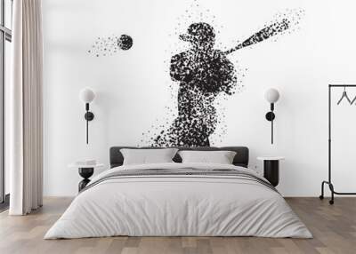 Baseball Art Ball illustration stars splash 2 Wall mural