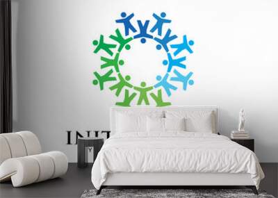 initial O kids Logo Icon Wall mural