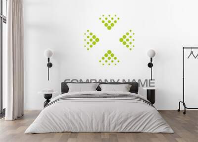 initial x dot cross simple logo icon Wall mural