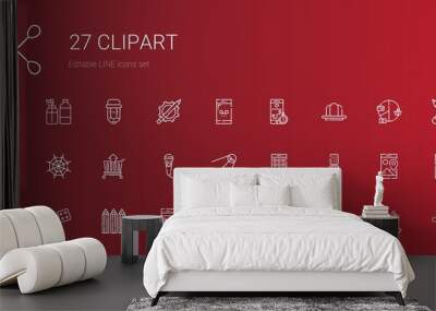 clipart icons set Wall mural