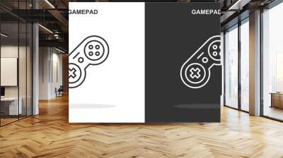 gamepad line icon. Simple outline style.gamepad linear sign. Vector illustration isolated on white background. Editable stroke EPS 10 Wall mural