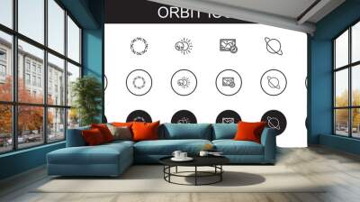 orbit icons set Wall mural