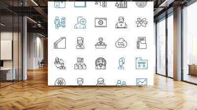 organization icons set Wall mural