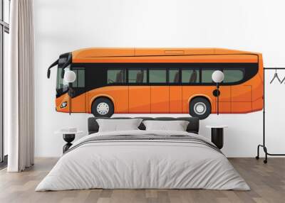 Coach bus transportation isolated on transparent background Wall mural