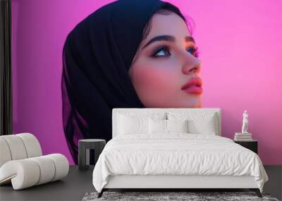 Portrait of a arab woman Wall mural