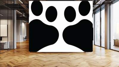 paw print icon Wall mural