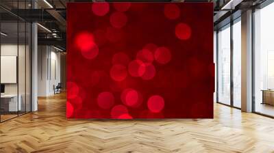 Defocused lights background red color Wall mural