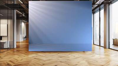 Abstract blue background with a spotlight and subtle shadows. Wall mural