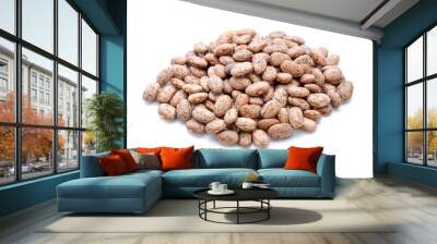 Pinto beans isolated on white background Wall mural