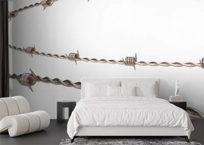 The barbed wire png image 3d rendering Wall mural