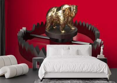 The Bear trap for Business concept 3d rendering Wall mural