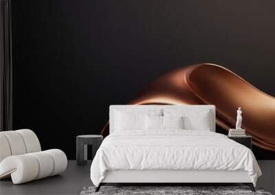 3d wave copper Wall mural