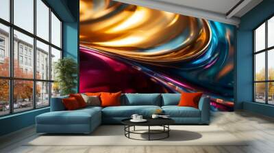 abstract background colorful liquid Wall mural