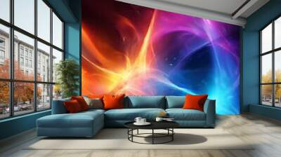 abstract background with colorful smoke and light Wall mural