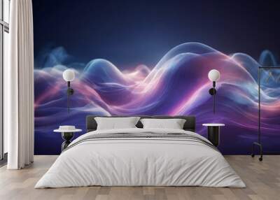 abstract background with smoke and waves Wall mural