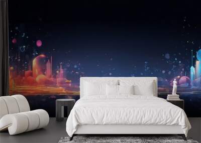 abstract futuristic city background Wall mural