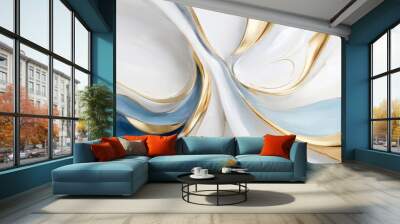 abstract white and gold background Wall mural