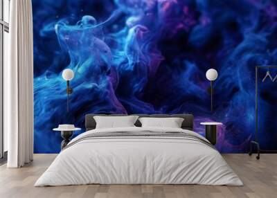 blue and pink smoke Wall mural