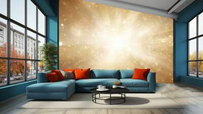 bright light burst with star Wall mural