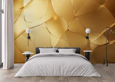 gold abstract background with shiny foil Wall mural