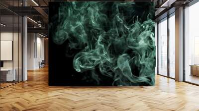 smoke on black background Wall mural