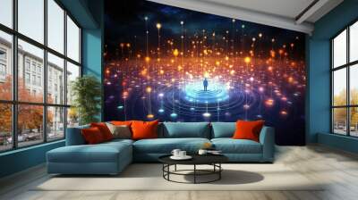 Social Circle Online Network Wall mural