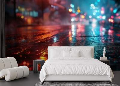 wet road Wall mural