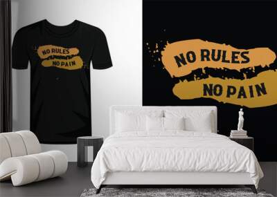 No rules no limits typography t shirt design Wall mural