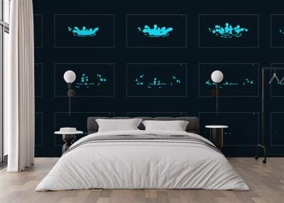 water splash game sprites Wall mural