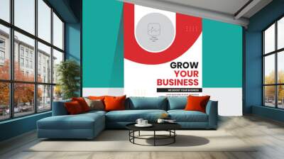 realistic business vector template design modern poster Wall mural