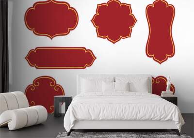 Chinese New Year label - set Wall mural