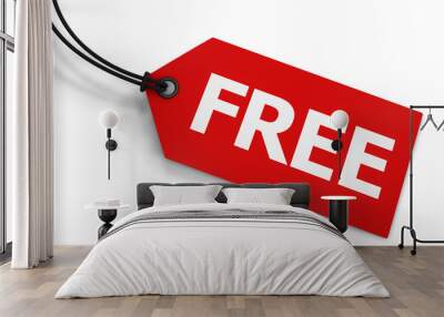 free price tag label Wall mural