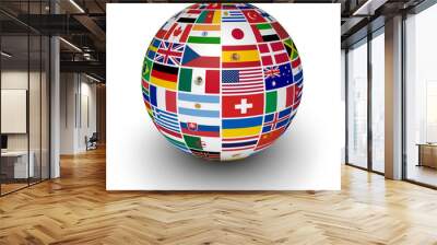 Globe International World Flags Wall mural