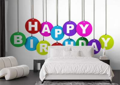 Happy Birthday Colorful Concept Wall mural