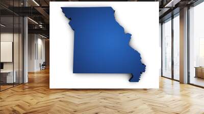 Map Of Missouri 3d Shape Wall mural