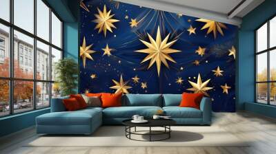 pattern with stars Wall mural