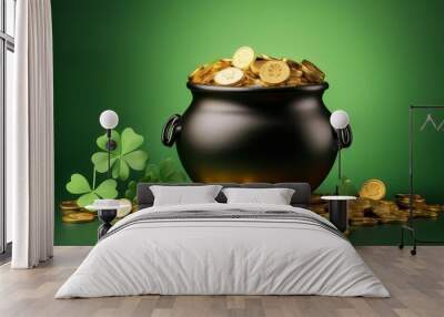 pot of gold with coins Wall mural