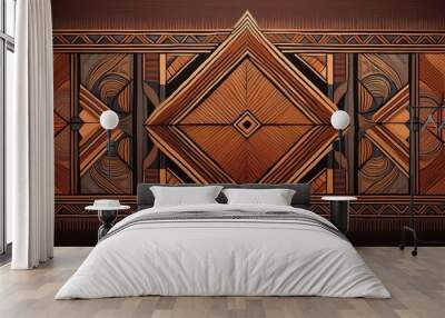 wooden carved door Wall mural