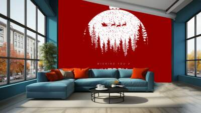 red christmas ball Wall mural