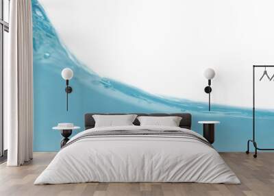 blue water wave on the white background. Wall mural